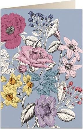 Tassotti Karnet B6 + koperta 6092 Fioletowe kwiaty