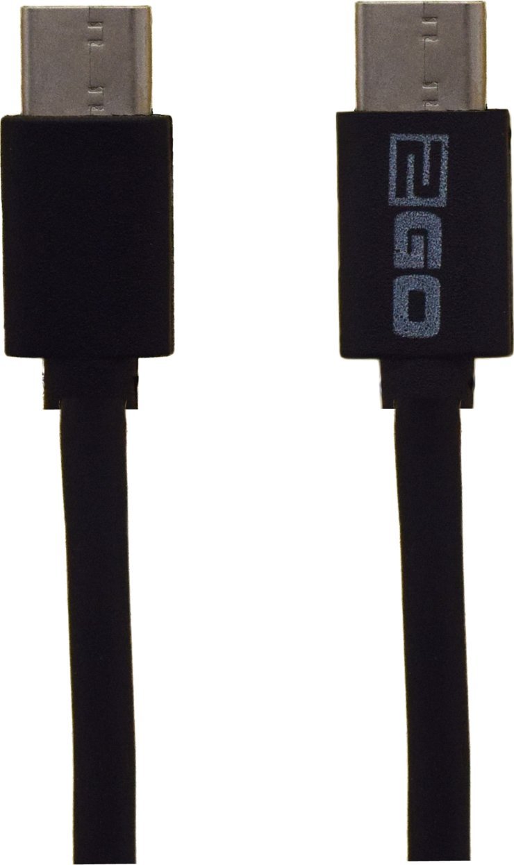 Kabel USB 2GO USB-C - USB-C 1 m Czarny (795849)