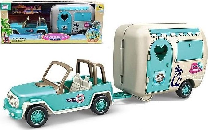 Auto z przyczepą kempingową 44x19x12,5cm