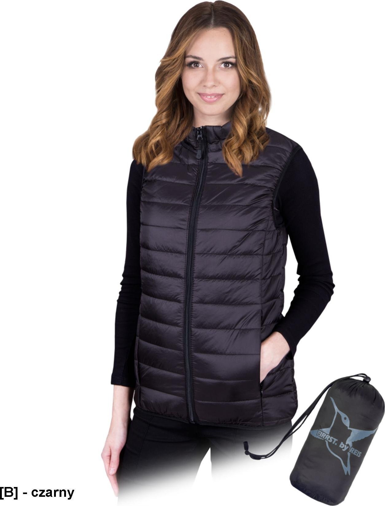 R.E.I.S. DART-L-V - damski bezrękawnik ocieplany, 100 % nylon 120 g/m2, podszewka 100% poliester 110 g/m2 S