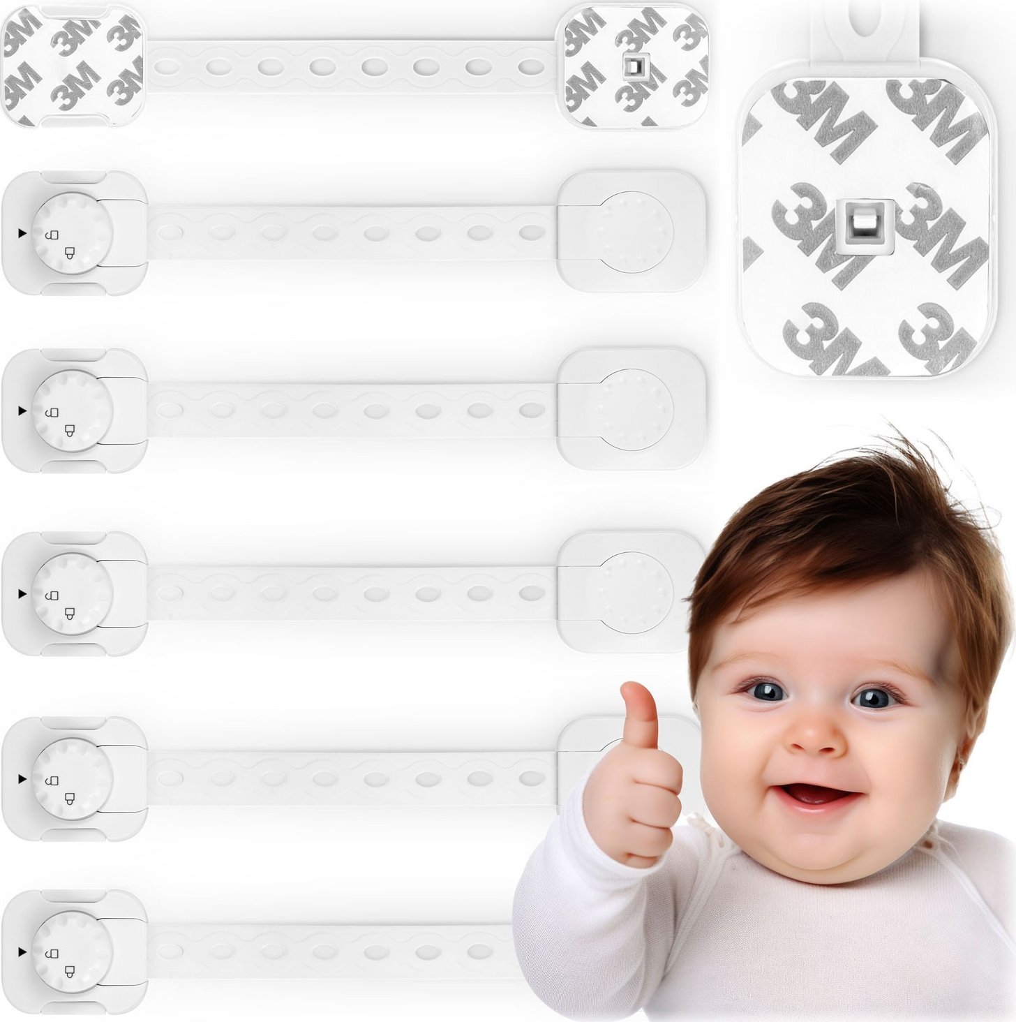 Ricokids Zabezpieczenie otwierania szafek Ricokids 798200 6 szt białe