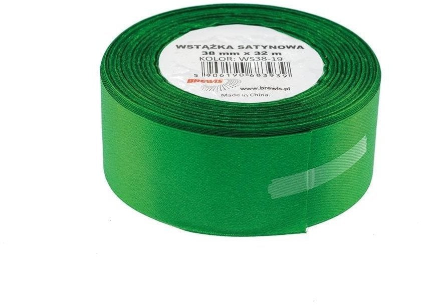 Wstążka satynowa zielona 38mmx32m