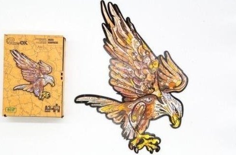 PuzzleOK Puzzle drewniane eko 125 Orzeł karpacki A3