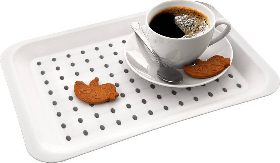 Orion Taca kuchenna do serwowania biała 33x23 cm