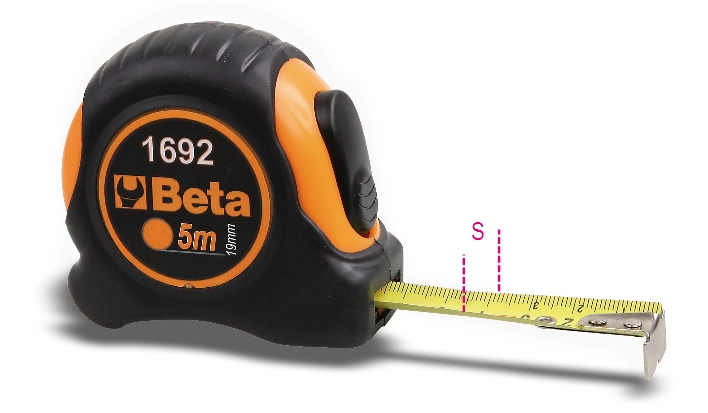 Beta Tools Przymiar zwijany z taśmą stalową obudowa ABS 25mm x 8m (016920058)