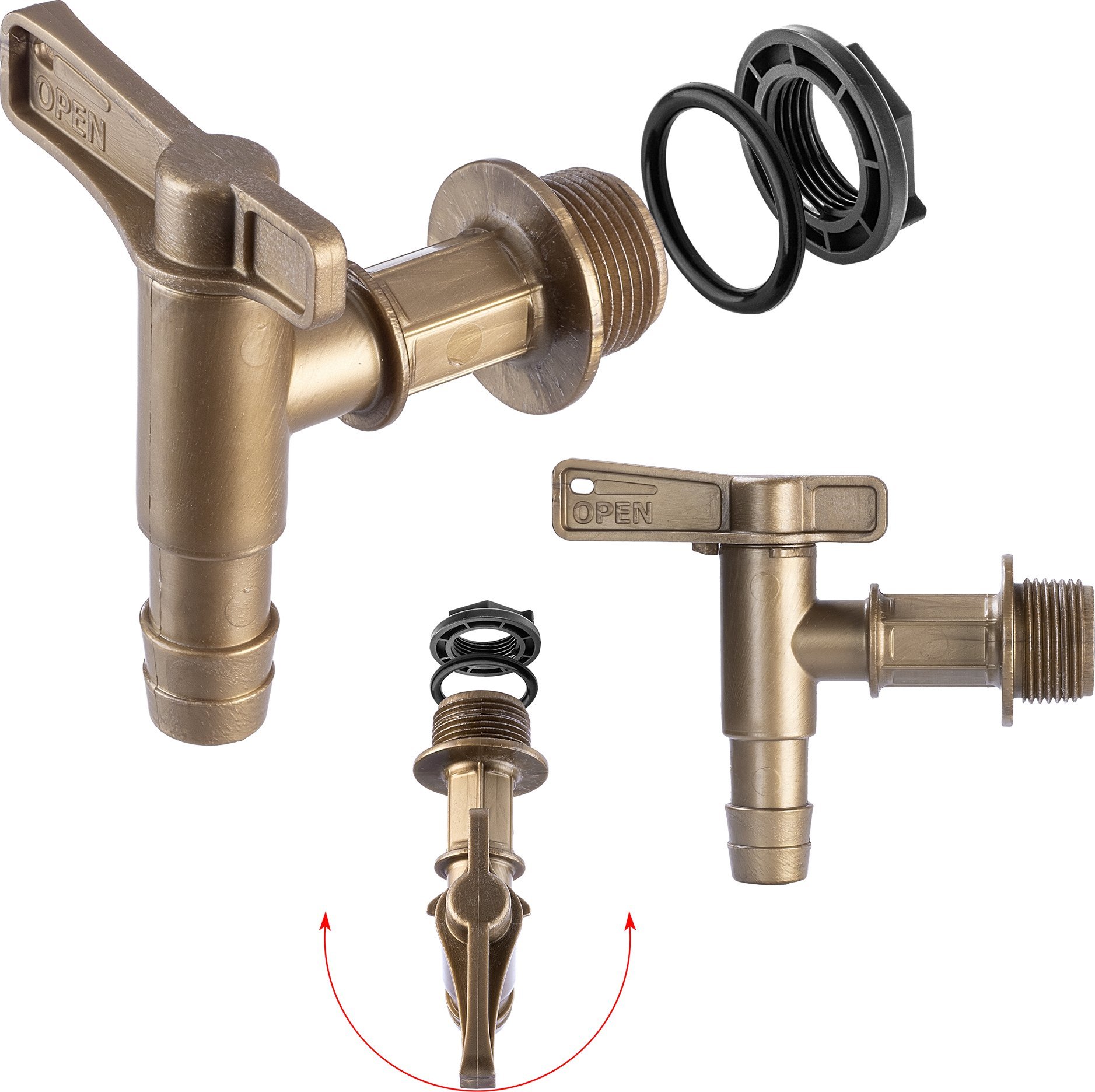 Kadax KADAX Kranik Do Zbiornika Kran Zawór Złączka 3/4 DeSzczownica Beczka Na Pojemnik