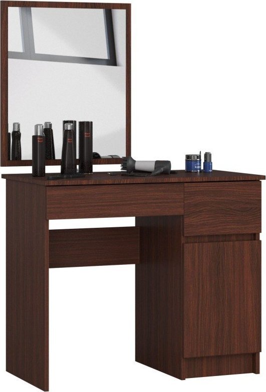 Fabryka Mebli Akord TOALETKA KOSMETYCZNA Z LUSTREM P-2/SL 500x600 PRAWA WENGE