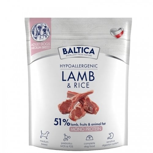 BALTICA NUTRACEUTIC Hypoallergenic Lamb & Rice M 1kg