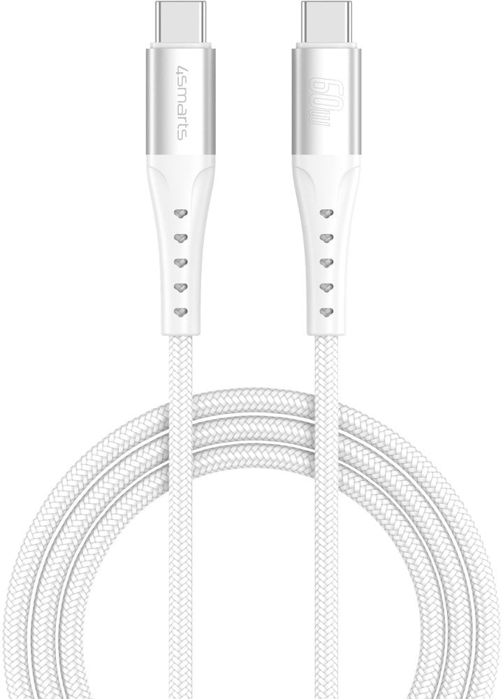 Kabel USB 4smarts USB-C - USB-C 1.5 m Biały (541452)