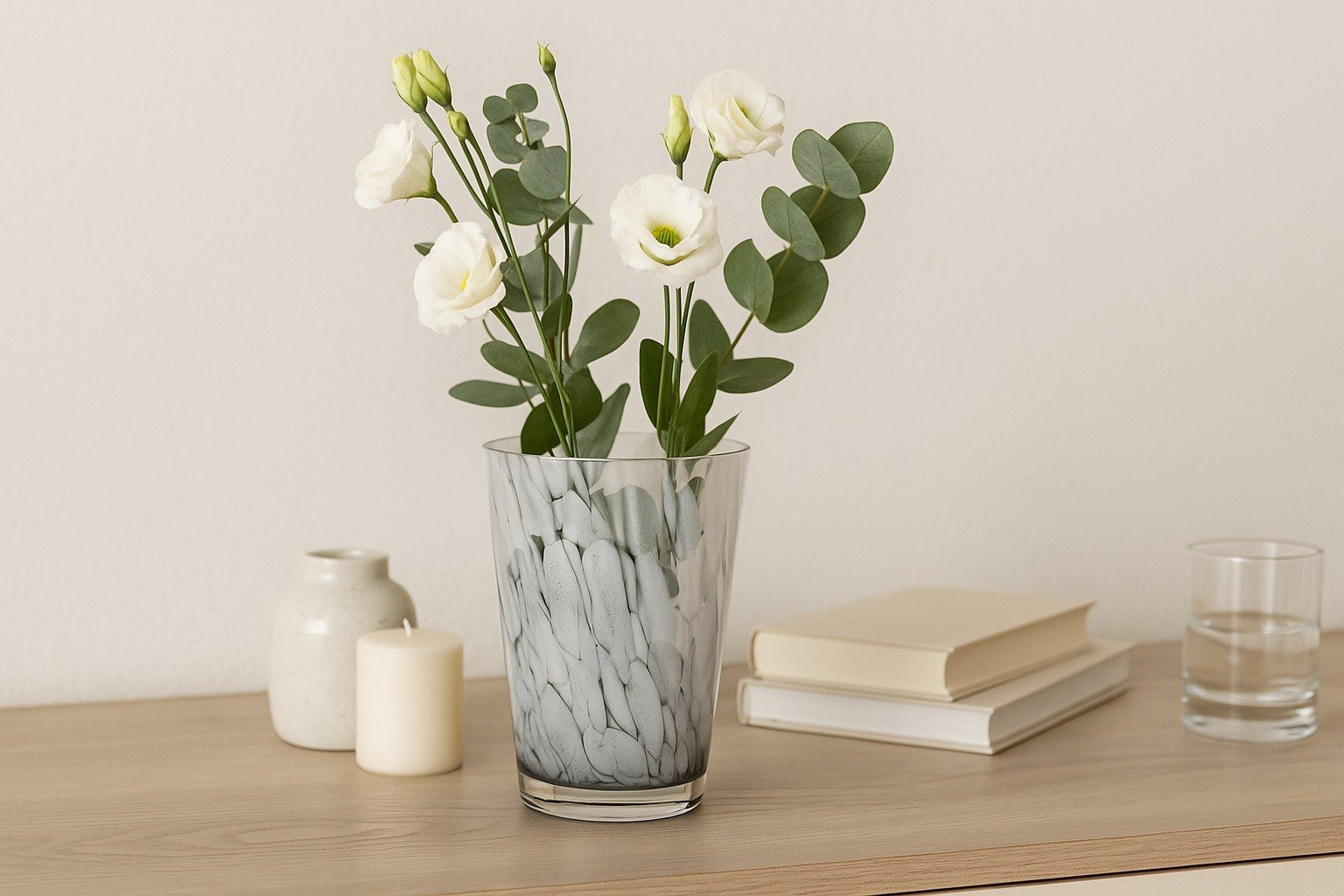 Wazon szklany 16 cm marmurek Asa Glass