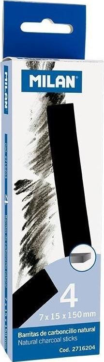 Milan Węgiel naturalny 7x15mm 4szt MILAN