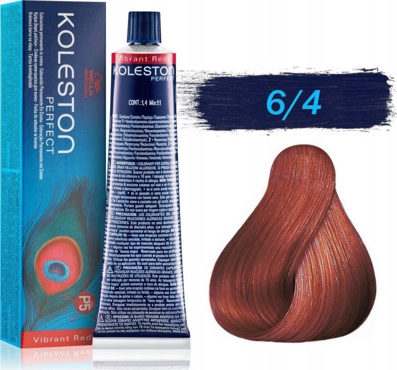 Wella Professionals Wella Professionals, Koleston Perfect, Permanent Hair Dye, 6/4 Dark Blonde Red, 60 ml For Women