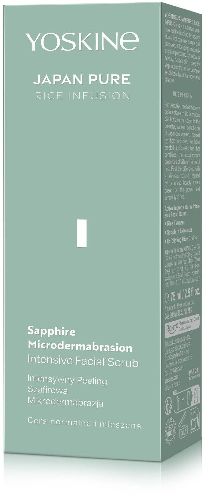 YOSKINE Japan Pure Rice Infusion Intensywny mikropeeling szafirowy 75 ml