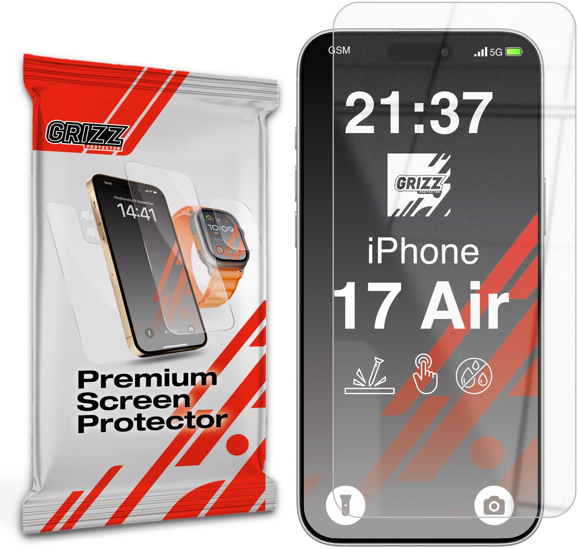 GrizzGlass Szkło hybrydowe HybridGlass do Apple iPhone 17 Air