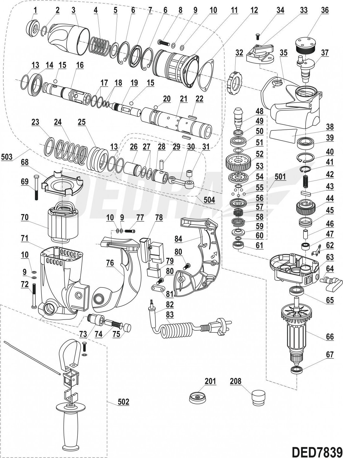 Dedra Przewód zasilania