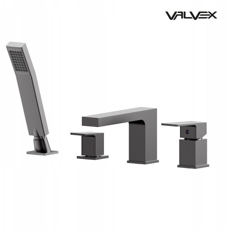 Valvex bateria wannowa 4-otworowa z akcesoriami ARS, gun metal 2420590