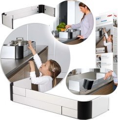 Triton Osłona płyty kuchennej kuchenki szer. 44-65 cm aluminiowa