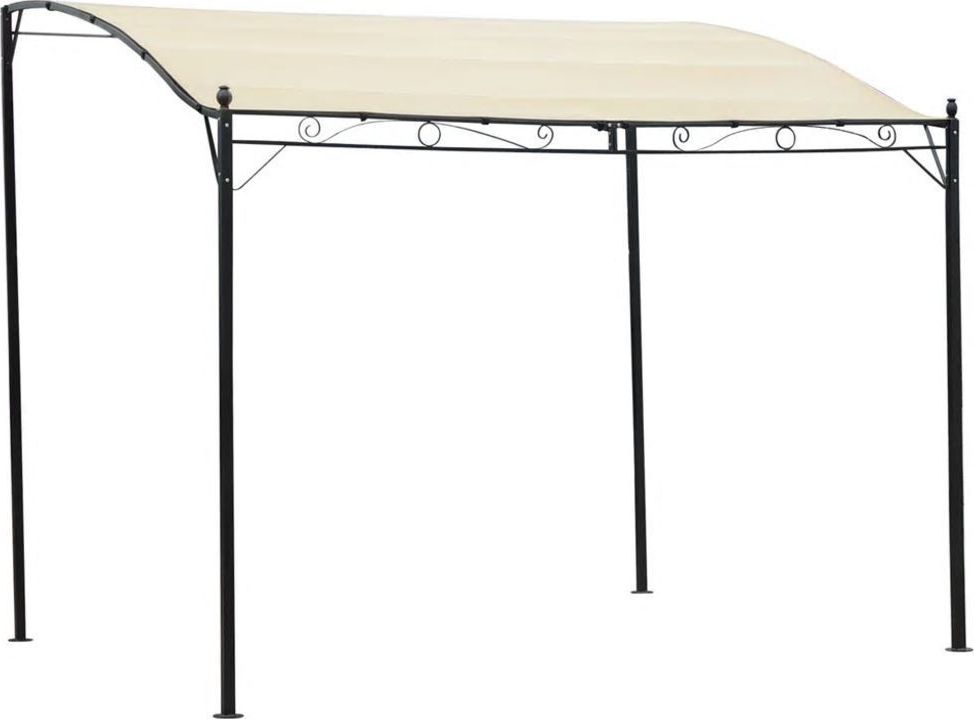vidaXL Zadaszenie ogrodowe, tkanina, kolor kremowy