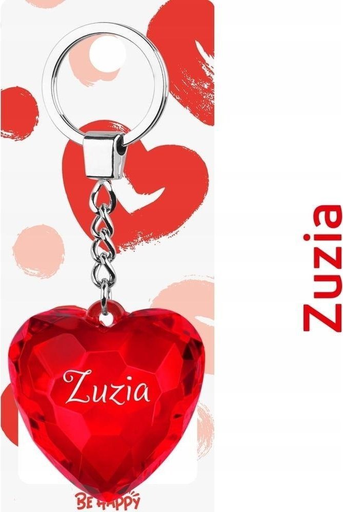 Brelok serce Zuzia