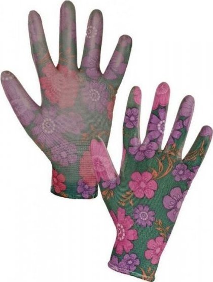 RĘKAWICE OCHRONNE LEIVA W KWIATKI ROZMIAR 8