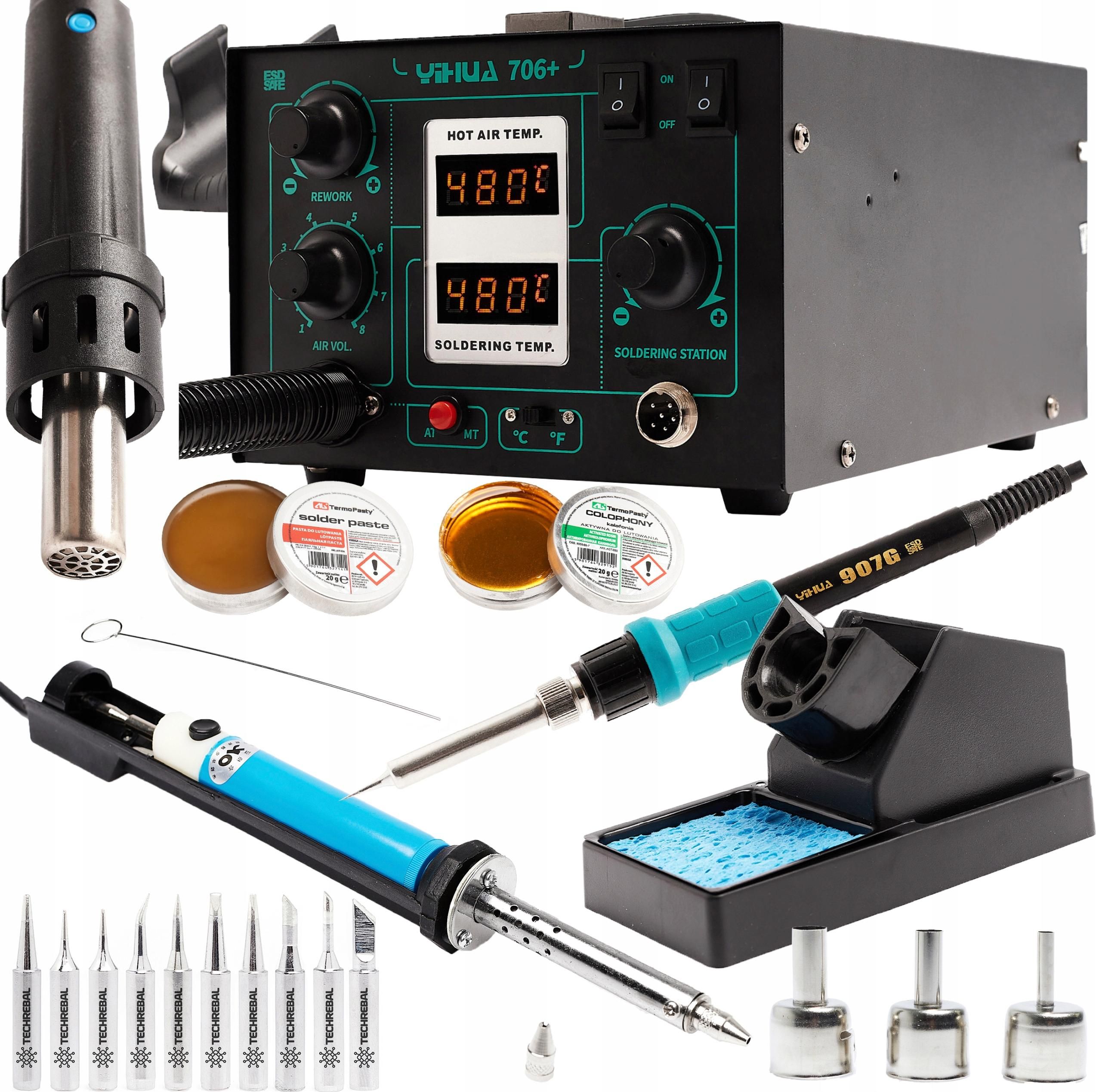 Techrebal Stacja lutownicza Yihua 706+ + Grot+