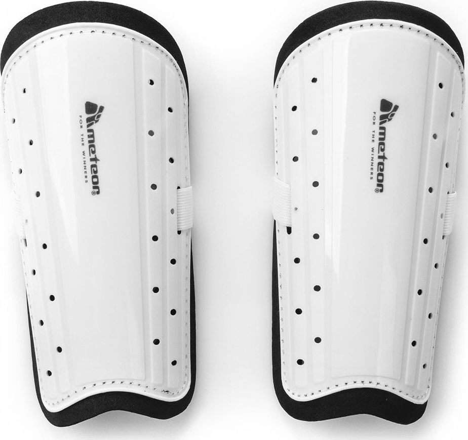 Meteor Nagolenniki piłkarskie białe r. S