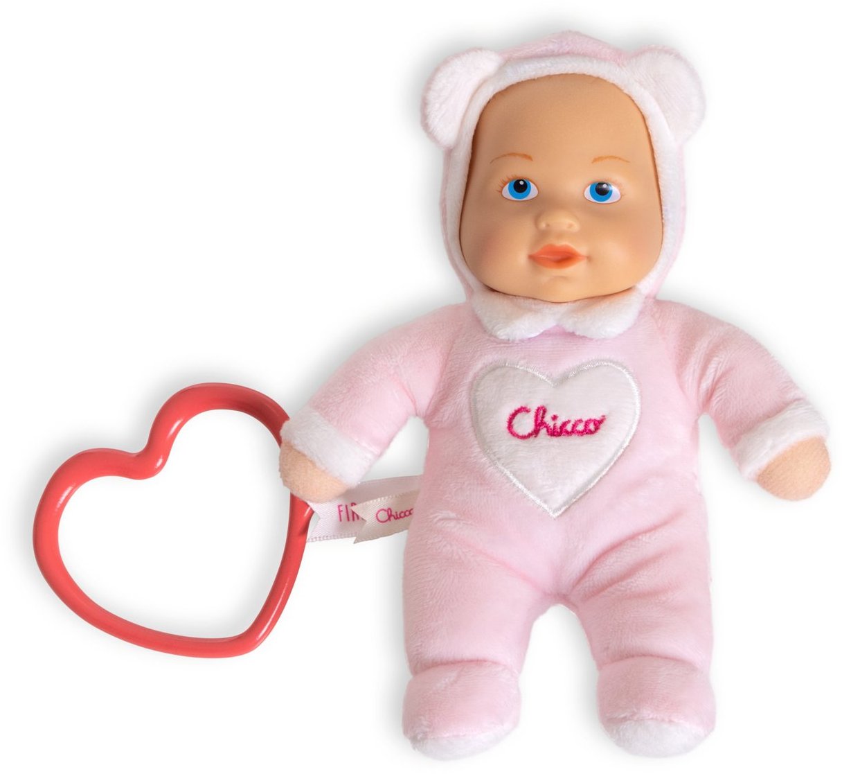 Miękka przytulanka dla niemowląt lalka MY LITTLE DOLL różowa Chicco