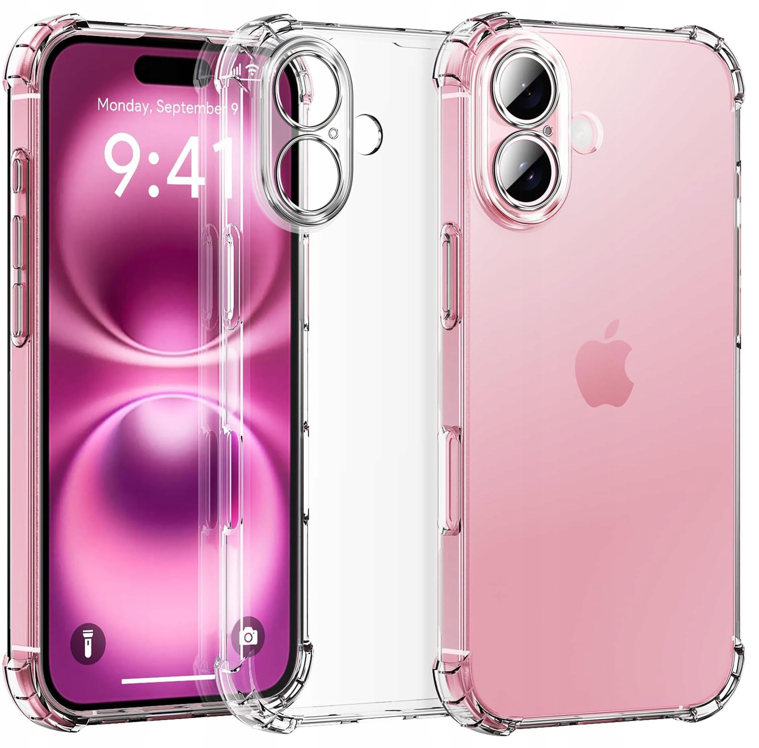 Etui do iPhone 16 ANTI-SHOCK CLEAR CASE + Szkło OCHRONNE 9H