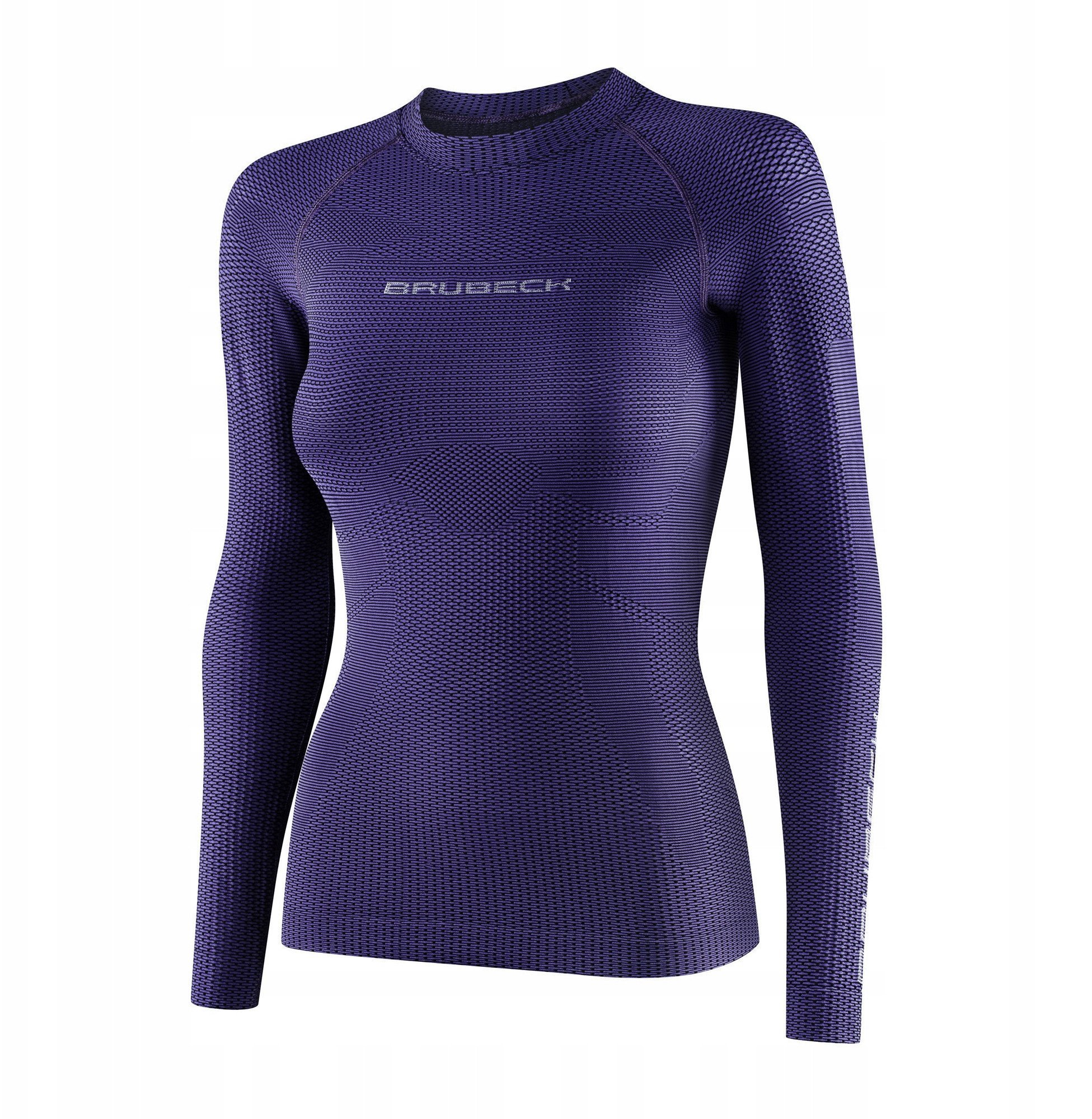 LS1594W Koszulka damska 3D PRO z długim rękawem fioletowy XL