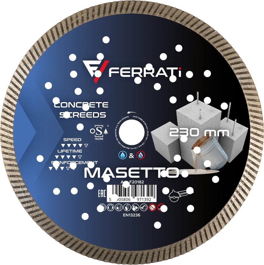 Tarcza diamentowa Ferrati Masetto F20182 230x22,2 mm