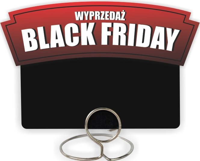 StudioCen Nakładka reklamowa na cenówkę- nadruk BlackFriday 10 sztuk