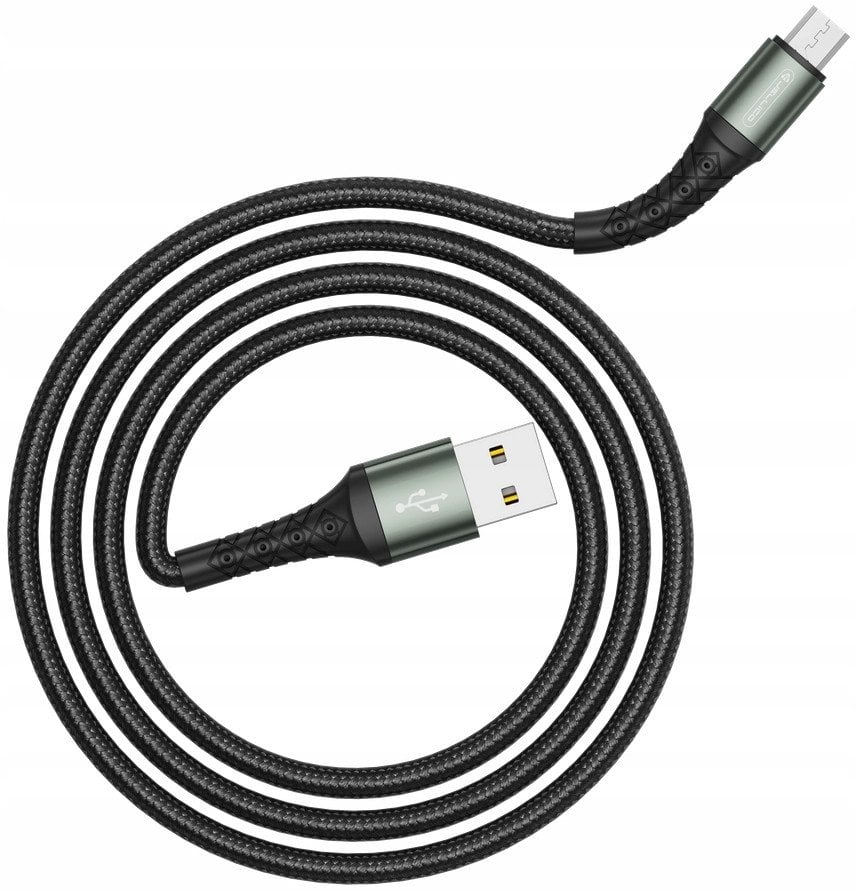 Kabel USB Jellico USB-A - microUSB 1 m Czarny (6974929201579)