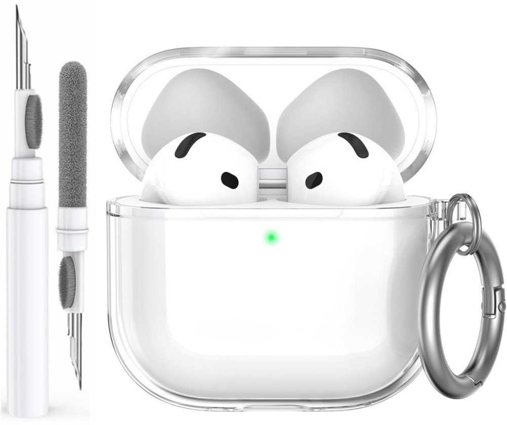 Etui Supero TPU Case z zestawem czyszczącym do AirPods 4, przezroczyste