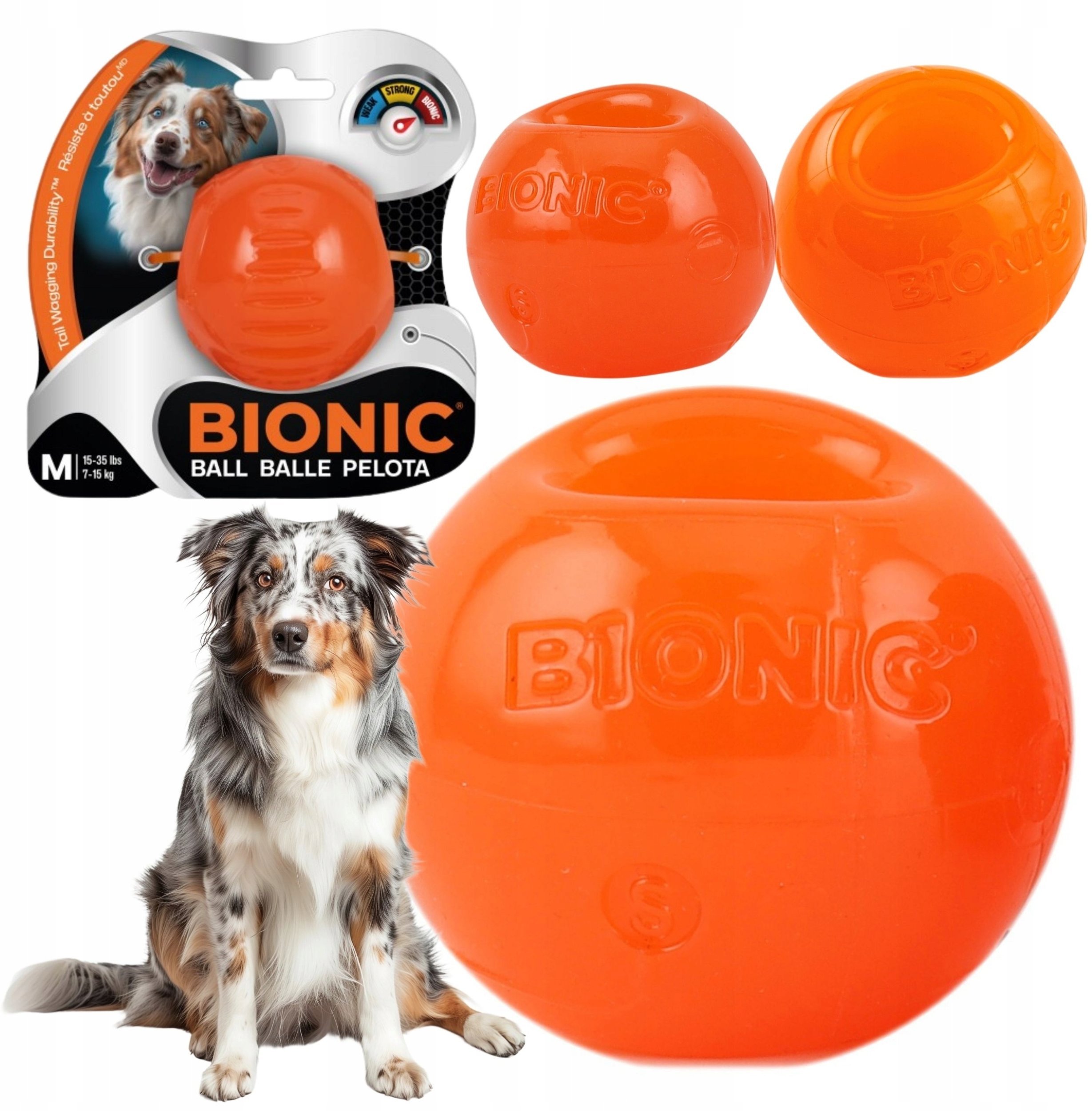 Bionic Piłka gryzak dla psa M, 6,7 cm