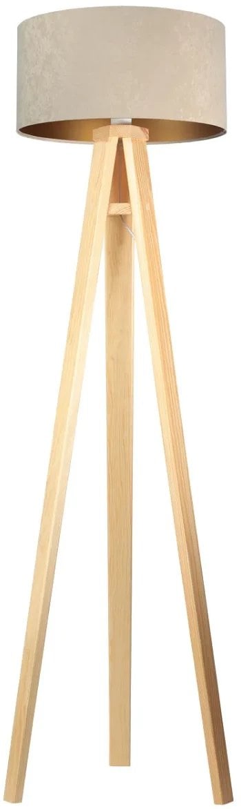 Lampa stojąca HOME 40 beżowa/złota/sosna BPS KONCEPT