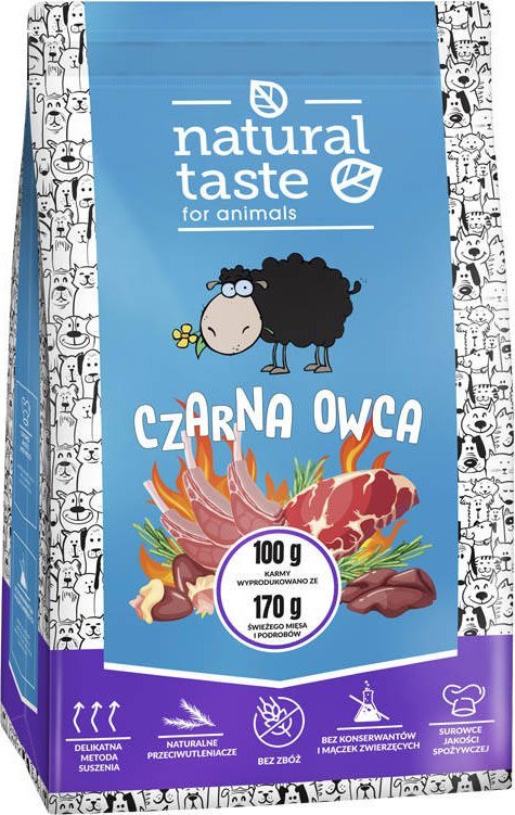 Karma suszona dla psa Natural Taste Czarna Owca 5 kg