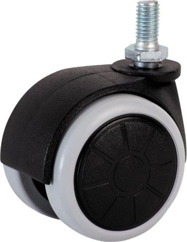 Geko Koło meblowe z trzpieniem 10 mm skrętne bez hamulca 50 mm 50 kg