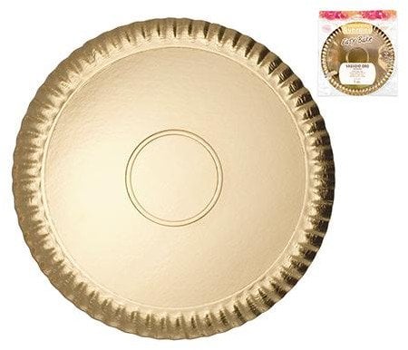 Lumarko Papierowe talerze złoty kolor zestaw 2 szt. Easy Bake O 34 cm 8006043008531