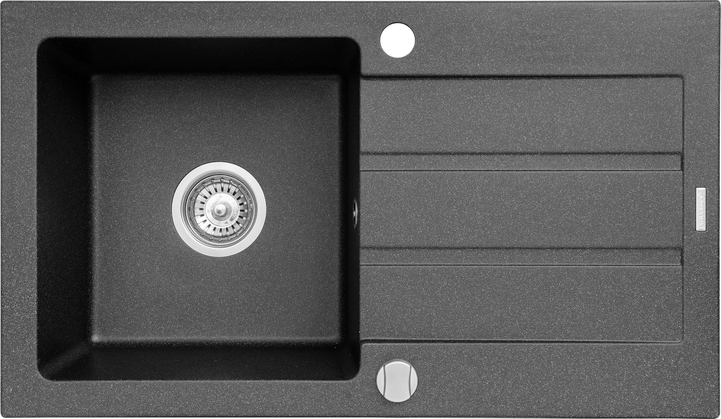 Zlewozmywak Maidsinks jednokomorowy z ociekaczem Promo 1B 1D czarny