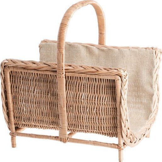 WickerPL Wiklinowy Kosz Ekskluzywny z Jutowym Obszyciem 46x32 H36 cm