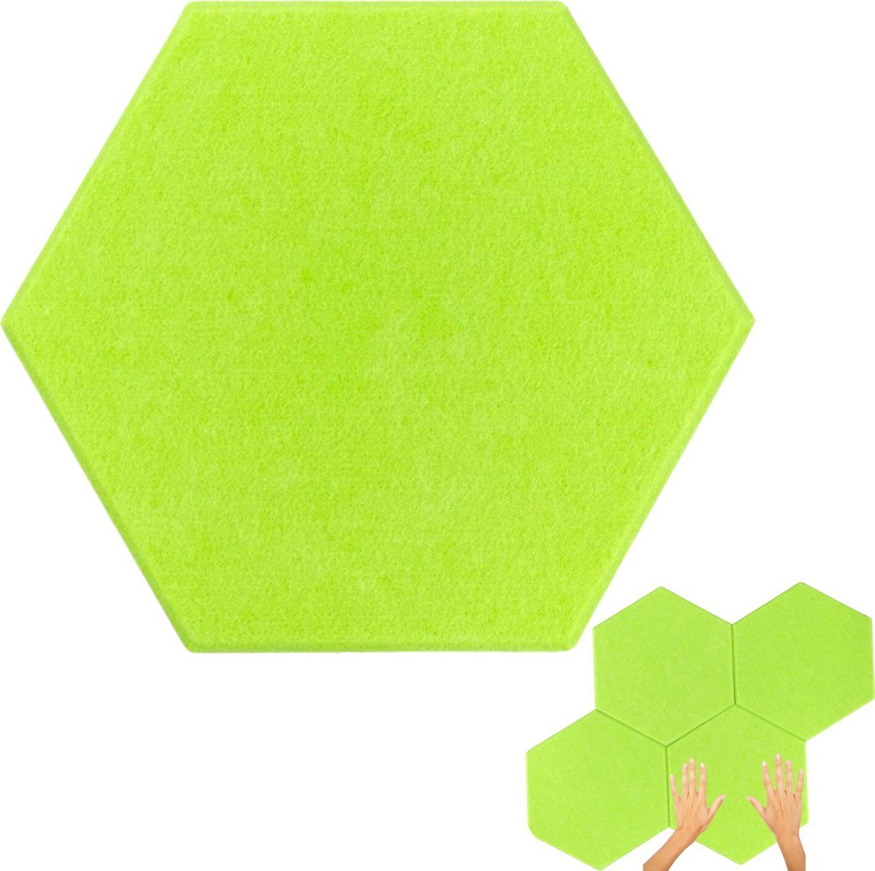 Iteams4Now Panele ścienne filcowe 3d heksagon zagłówek samoprzylepne akustyczne soft