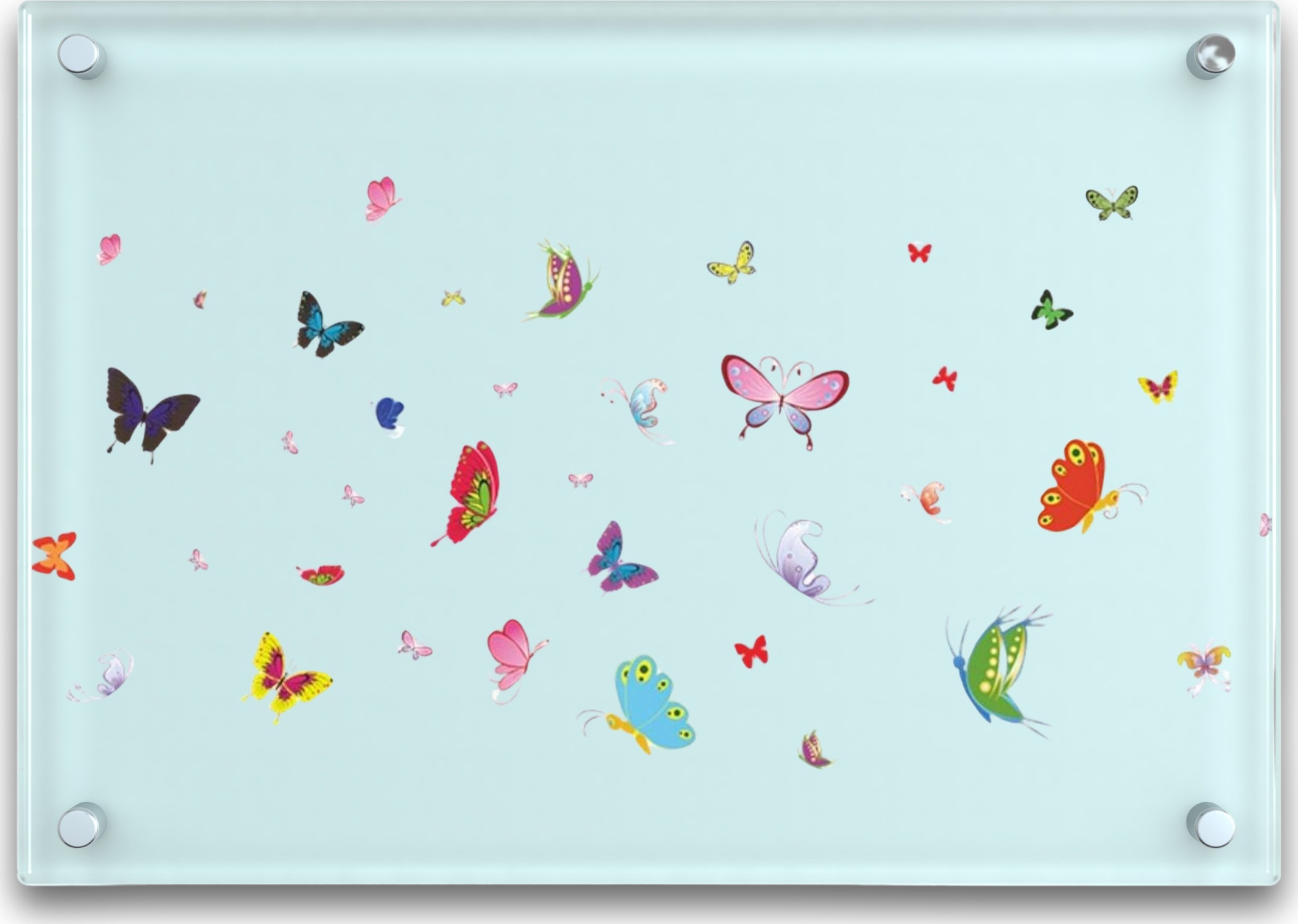 Iteams4Now Naklejki na ścianę motyle motylki kolorowe na szafę meble lustro dla dzieci