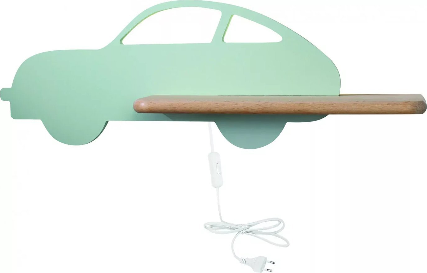 Kinkiet Lumes Kinkiet w kształcie auta dla chłopca, miętowy - K043-Acar