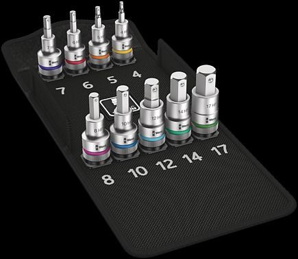 Wera Zestaw kluczy nasadowych Zyklop 1/2" do śrub z gniazdem sześciokątnym z funkcją przytrzymywania (05004201001)