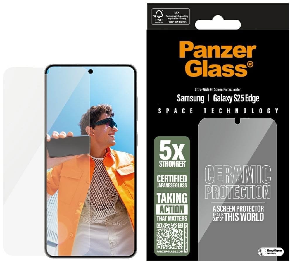 Szkło ceramiczne PanzerGlass Ultra-Wide Fit do Samsung Galaxy S25 Edge