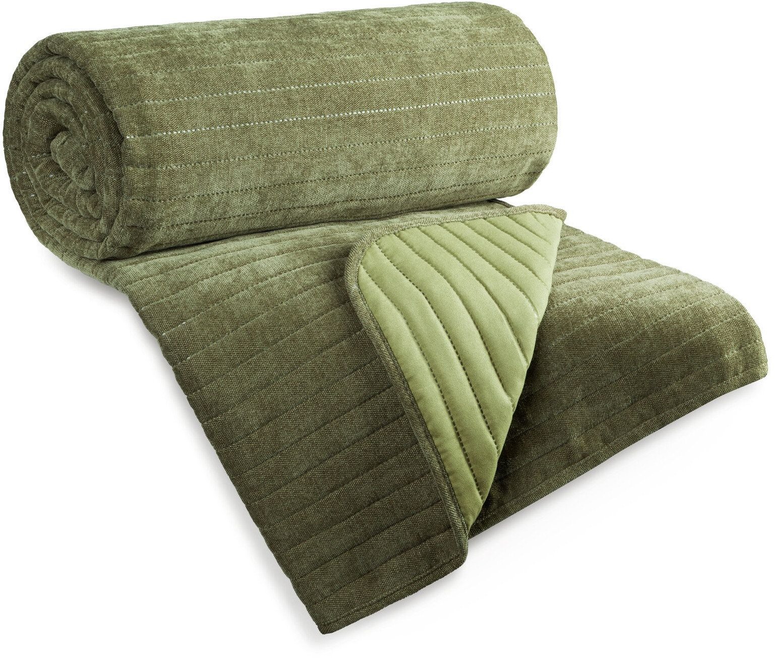 Narzuta oliwkowa 170x210 GLORI elegancka imitacja szenilu stylowa