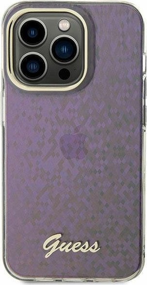 Guess Guess GUHCP15SHDECMP iPhone 15 6.1" różowy/pink hardcase IML Faceted Mirror Disco Iridescent