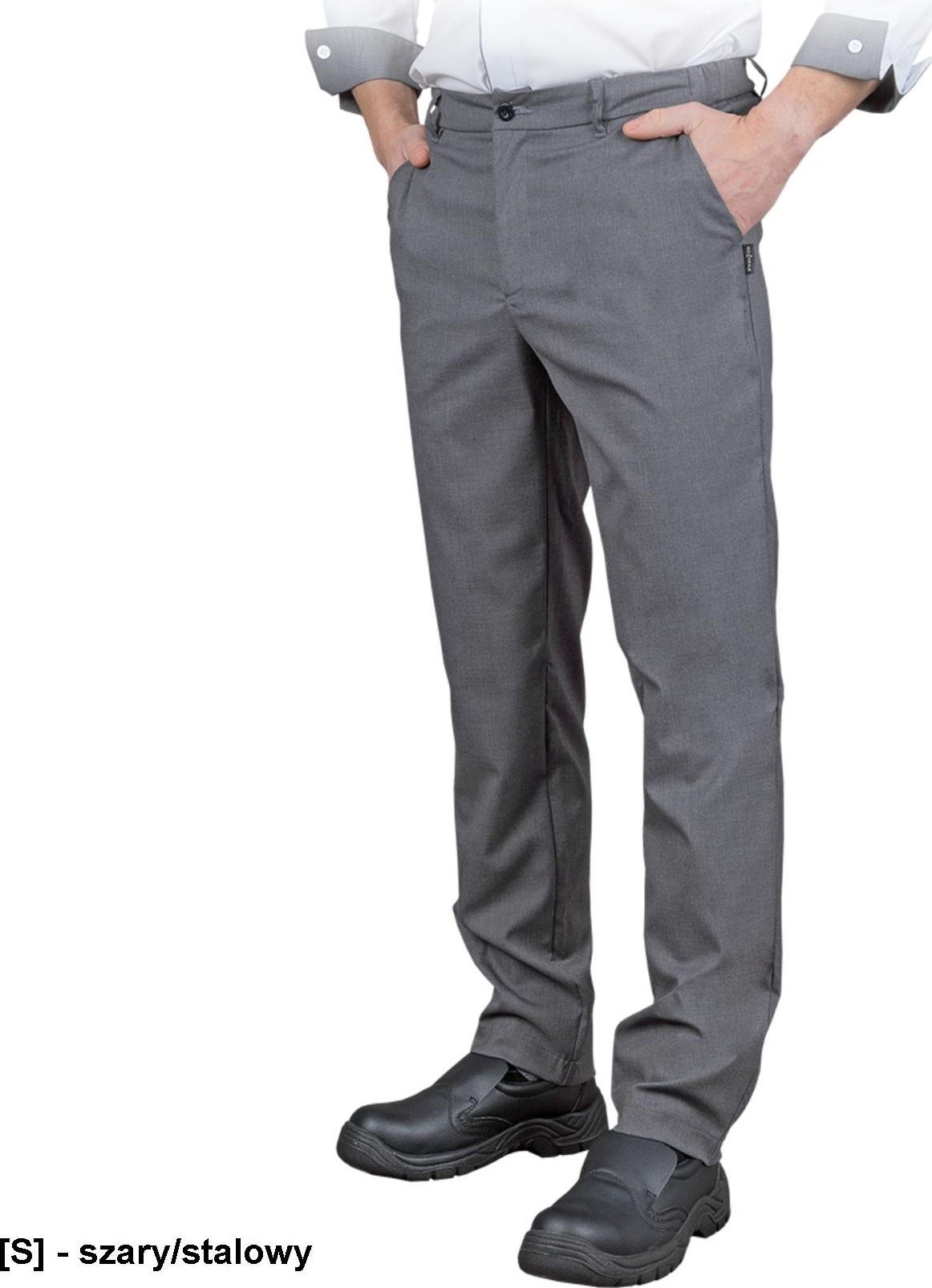 R.E.I.S. LENTO-M - męskie spodnie kucharskie do pasa, 70% poliester, 27% bawełna, 3% spandex, 215 g/m 3XL