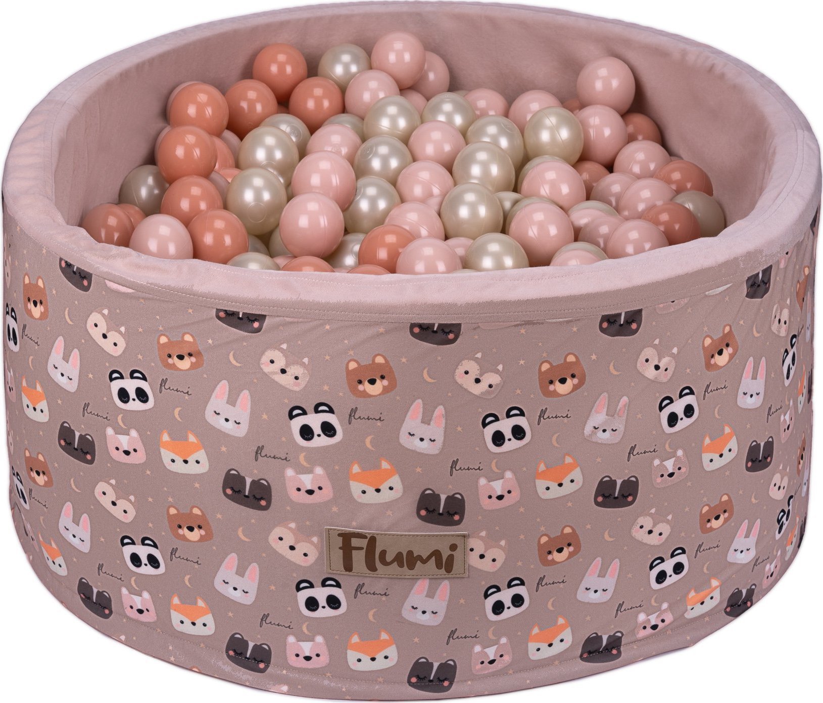 Blomster Suchy basen BEŻOWE MISIE + PIŁKI C.BRZOSKWINIA-J.ZŁOTO-J.BRZOSKWINIA