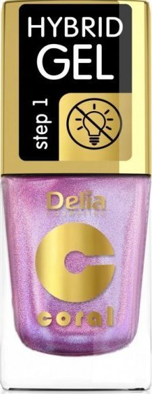 Delia DELIA COSMETICS Coral Hybrid Gel Lakier hybrydowy do paznokci nr 105 - multirefleks (bez lampy) 11ml